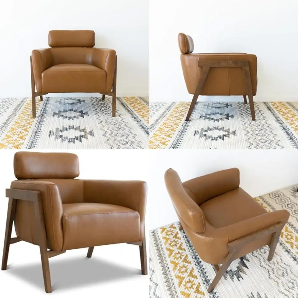 italian leather lounge chair - upholstered in premium tan leather, solid wood frame, low-maintenance design, minimal assembly re
italian leather lounge chair - upholstered in premium tan leather, solid wood frame, low-maintenance design, minimal assembly re