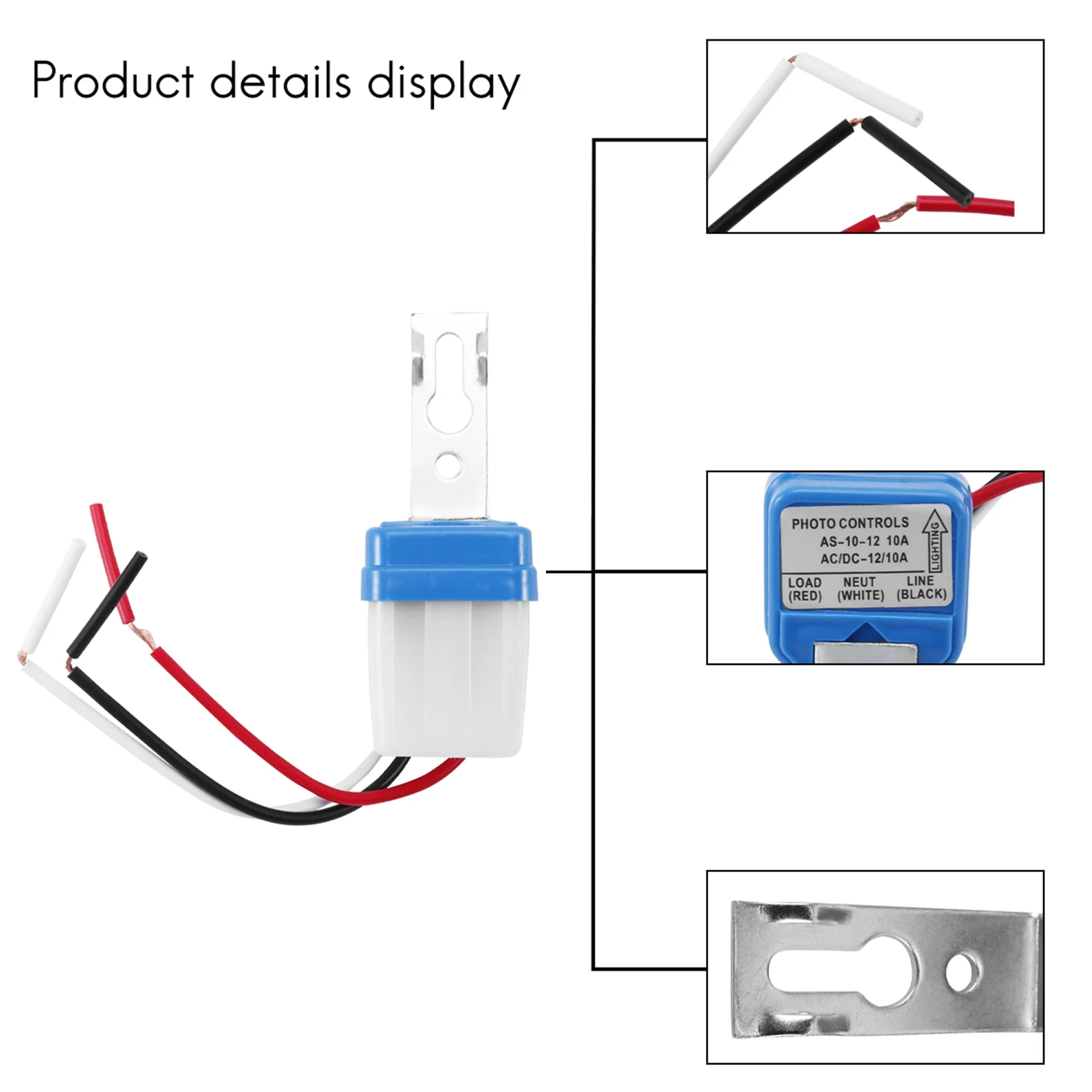 A88Z Sensor Switch AC DC 12V Street Lights Automatic Control Light Light Day And Night Detection Control Bright Dark Town Countr
A88Z Sensor Switch AC DC 12V Street Lights Automatic Control Light Light Day And Night Detection Control Bright Dark Town Countr