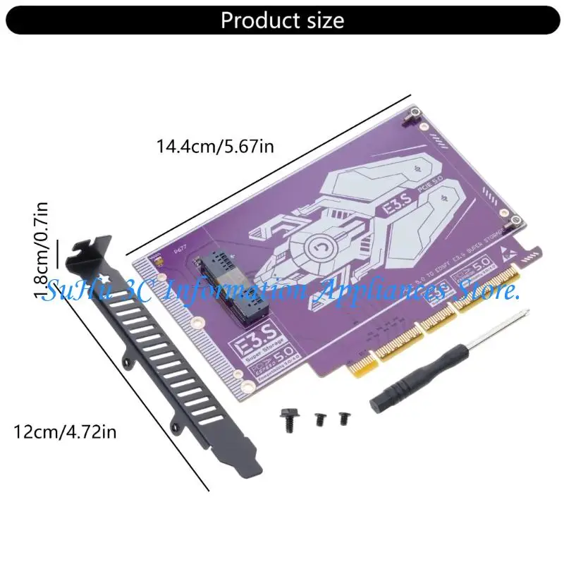 NVMe SSDs Adapters Card With PCIe 5.0 to E3.S Support 128Gbps Speed And Downward Compatibility
NVMe SSDs Adapters Card With PCIe 5.0 to E3.S Support 128Gbps Speed And Downward Compatibility