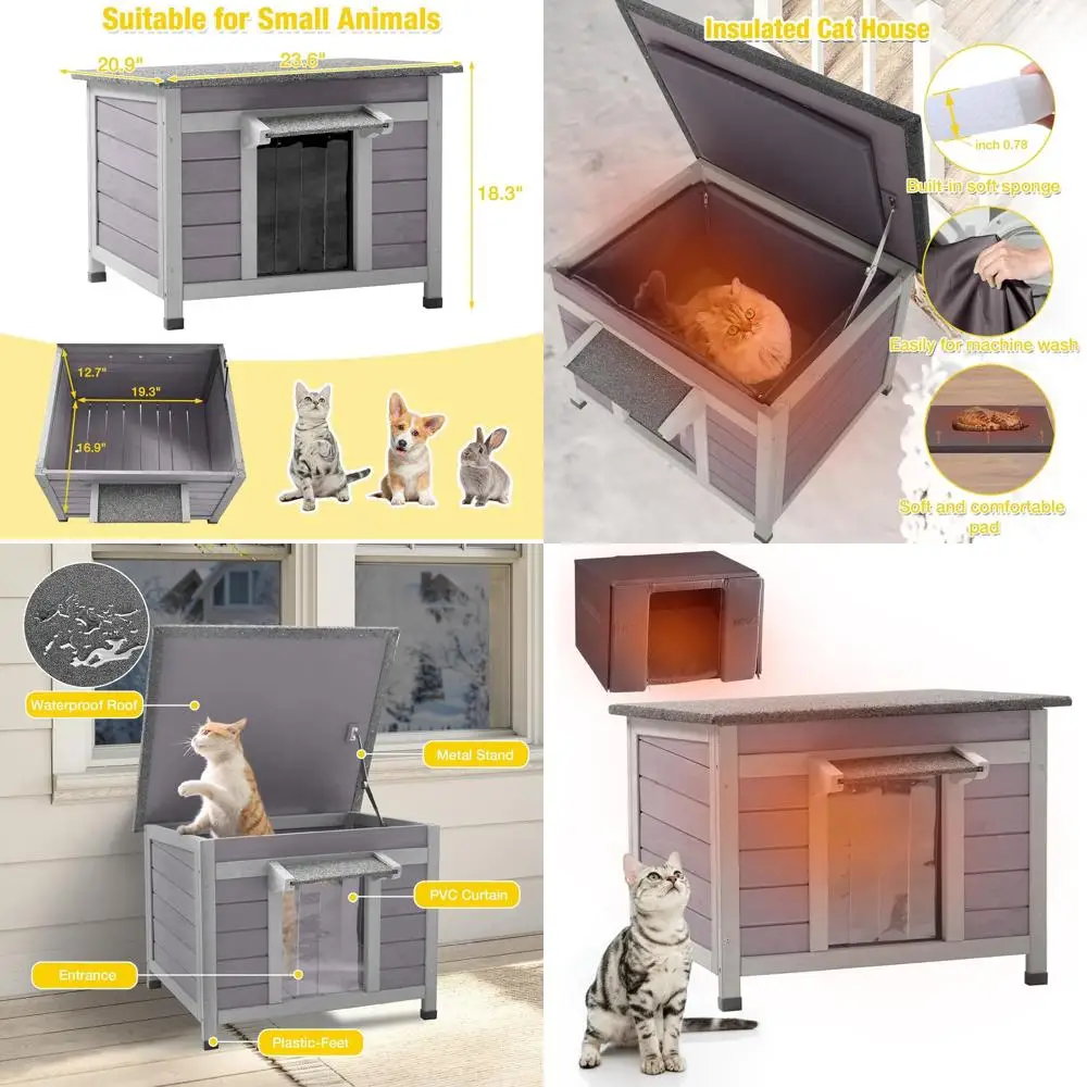Утепленный уличный домик для кошек для всепогодной защиты и комфорта
Утепленный уличный домик для кошек для всепогодной защиты и комфорта