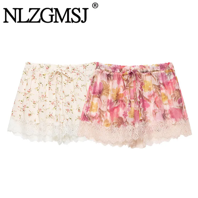NLZGMSJ 2026 Summer Women Fashion Print Satin Lace Elegant Shorts High Waist Casual Shorts Female Holiday Short
NLZGMSJ 2026 Summer Women Fashion Print Satin Lace Elegant Shorts High Waist Casual Shorts Female Holiday Short