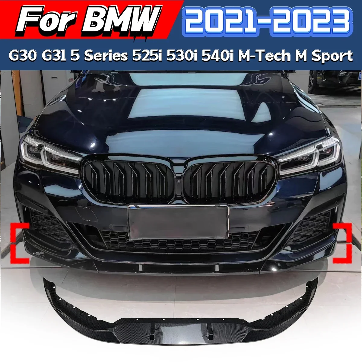 For BMW 5 Series G30 G31 525i 530i 540i M-Tech M Sport 2021 2022 2023 Car Front Shovel Front Bumper Spoiler Lip Split Body Kit
For BMW 5 Series G30 G31 525i 530i 540i M-Tech M Sport 2021 2022 2023 Car Front Shovel Front Bumper Spoiler Lip Split Body Kit