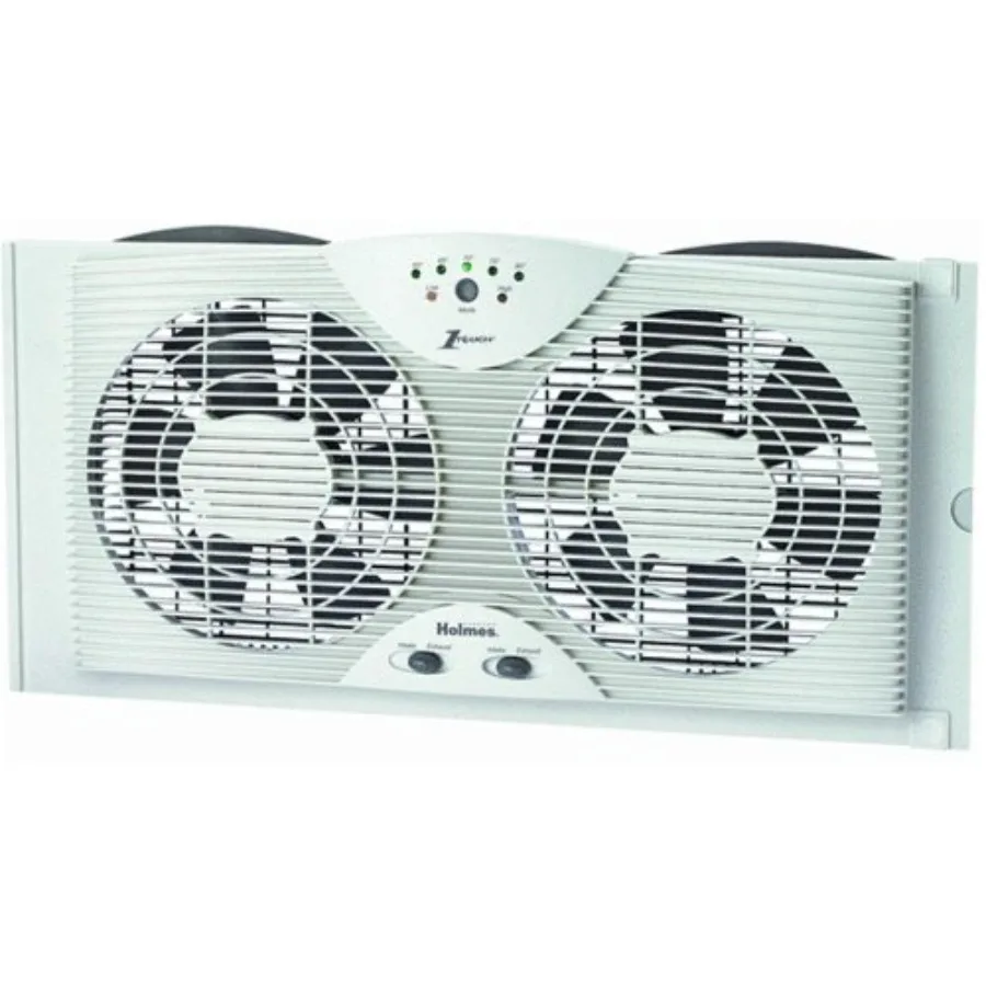 Dual 8" Blade Twin Window Fan with LED One Touch Thermostat Control
Dual 8" Blade Twin Window Fan with LED One Touch Thermostat Control