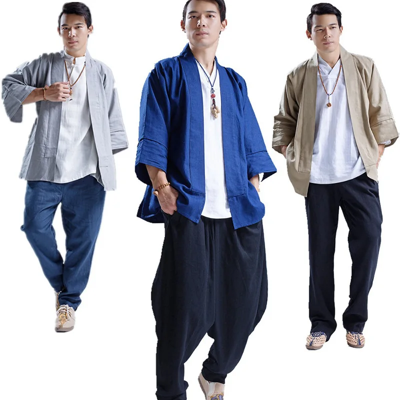 New Men's Ju Shi Non-Buckle Kimono Ethnic Style Loose Coat Chinese Style Men's Clothing
New Men's Ju Shi Non-Buckle Kimono Ethnic Style Loose Coat Chinese Style Men's Clothing