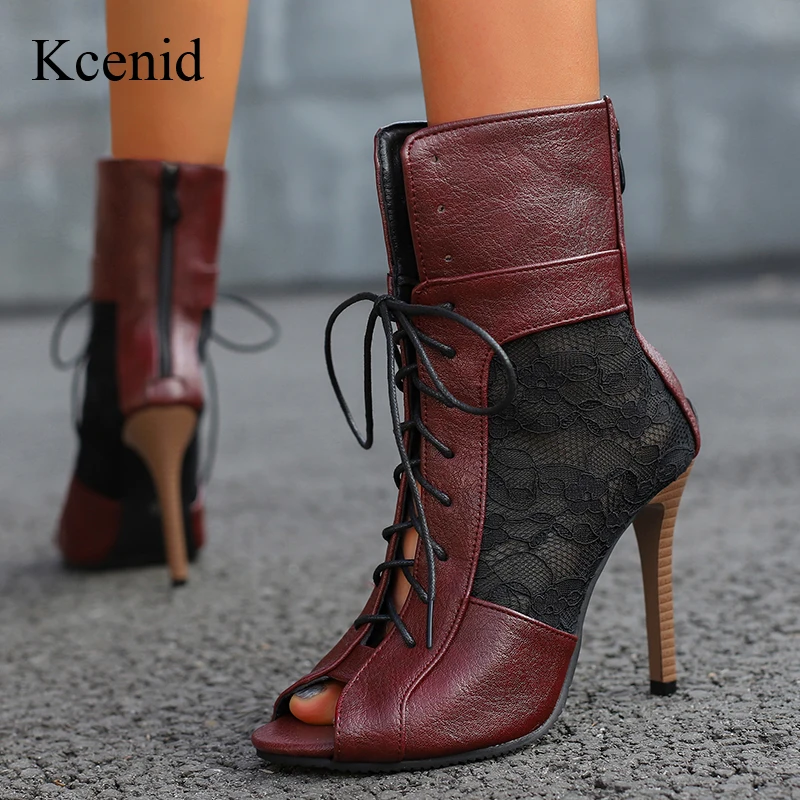 Kcenid Summer Lace-up Women High Heels Sexy Peep Toe Ankle Boots For Women Pumps Party Dance Shoes Ladies Large Size 34-50
Kcenid Summer Lace-up Women High Heels Sexy Peep Toe Ankle Boots For Women Pumps Party Dance Shoes Ladies Large Size 34-50