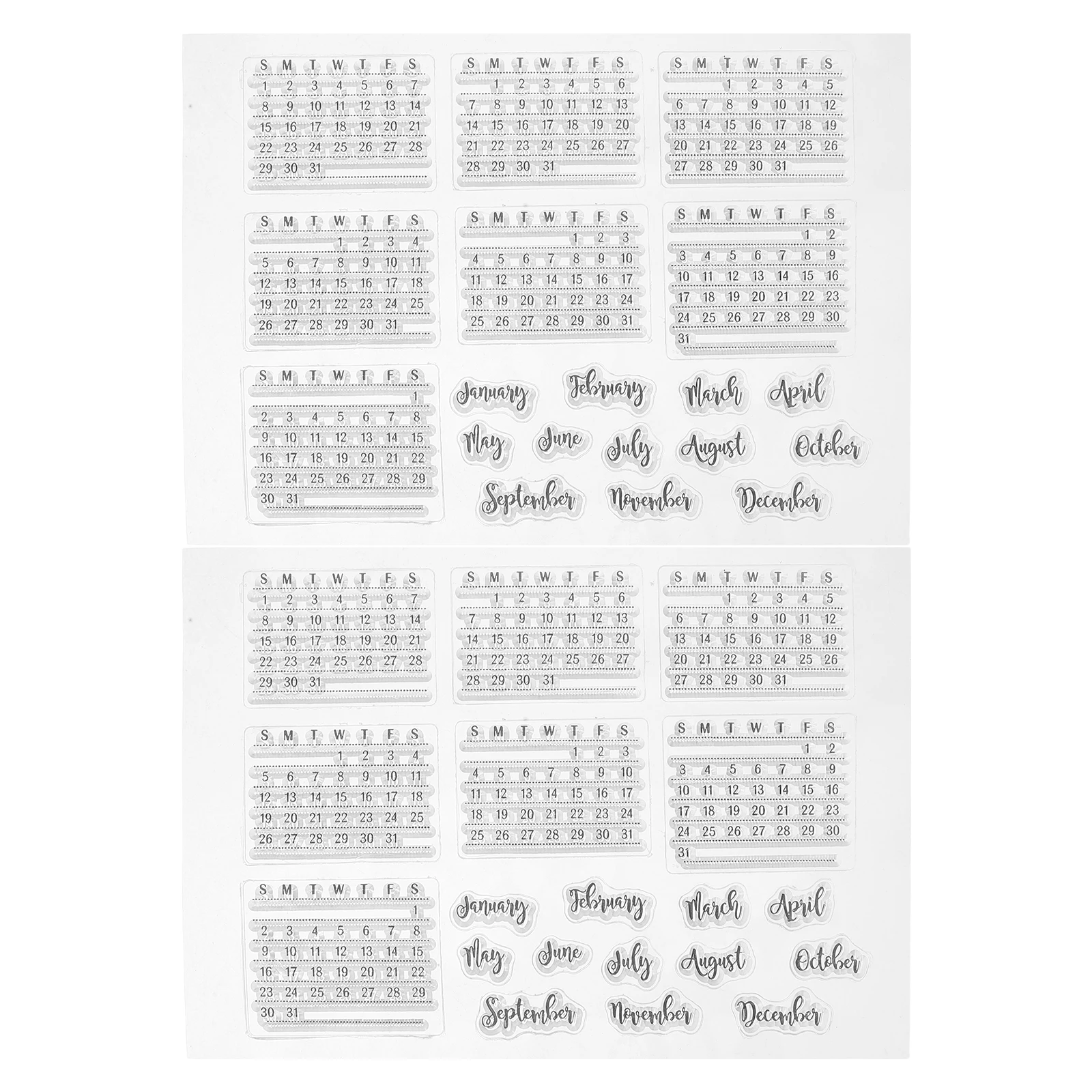 2pcs Calendar Silicone Stamps Clear Planner Decoration Clock Date Stamps Diy Craft Supplies For Card Making Journaling Projects
2pcs Calendar Silicone Stamps Clear Planner Decoration Clock Date Stamps Diy Craft Supplies For Card Making Journaling Projects