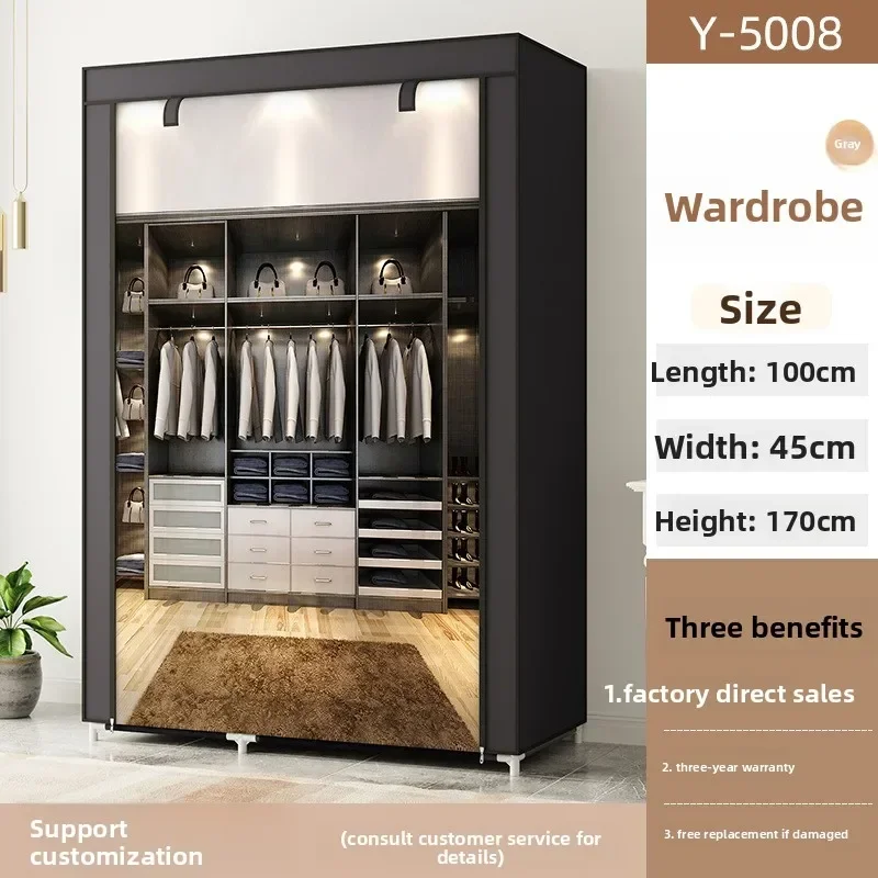Stable Spot Simple Wardrobe Bedroom Rental Home Home Hanger Storage Folding Storage Dust Cloth Wardrobe Durable
Stable Spot Simple Wardrobe Bedroom Rental Home Home Hanger Storage Folding Storage Dust Cloth Wardrobe Durable
