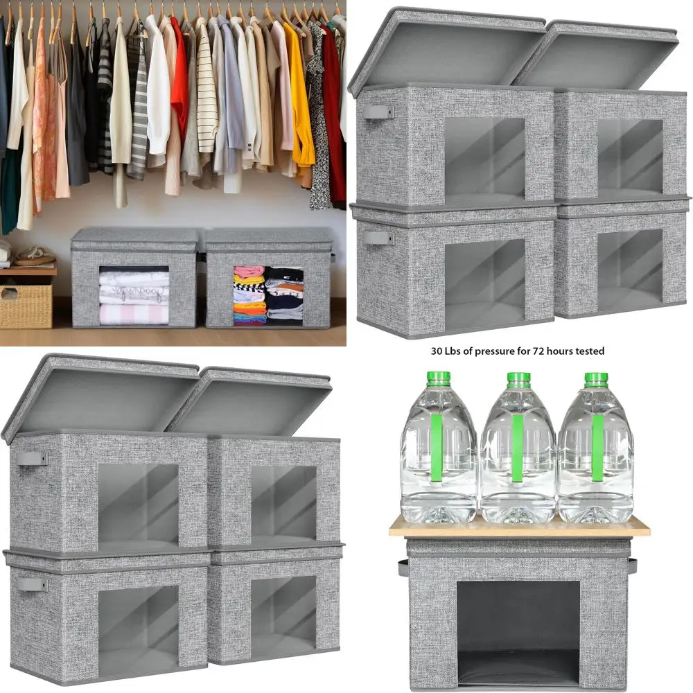 Складные кубики для хранения из 4 штук с крышками — большие складные контейнеры для дома, спальни и гардероба (серые, 17 x 12 x 12)
Складные кубики для хранения из 4 штук с крышками — большие складные контейнеры для дома, спальни и гардероба (серые, 17 x 12 x 12)
