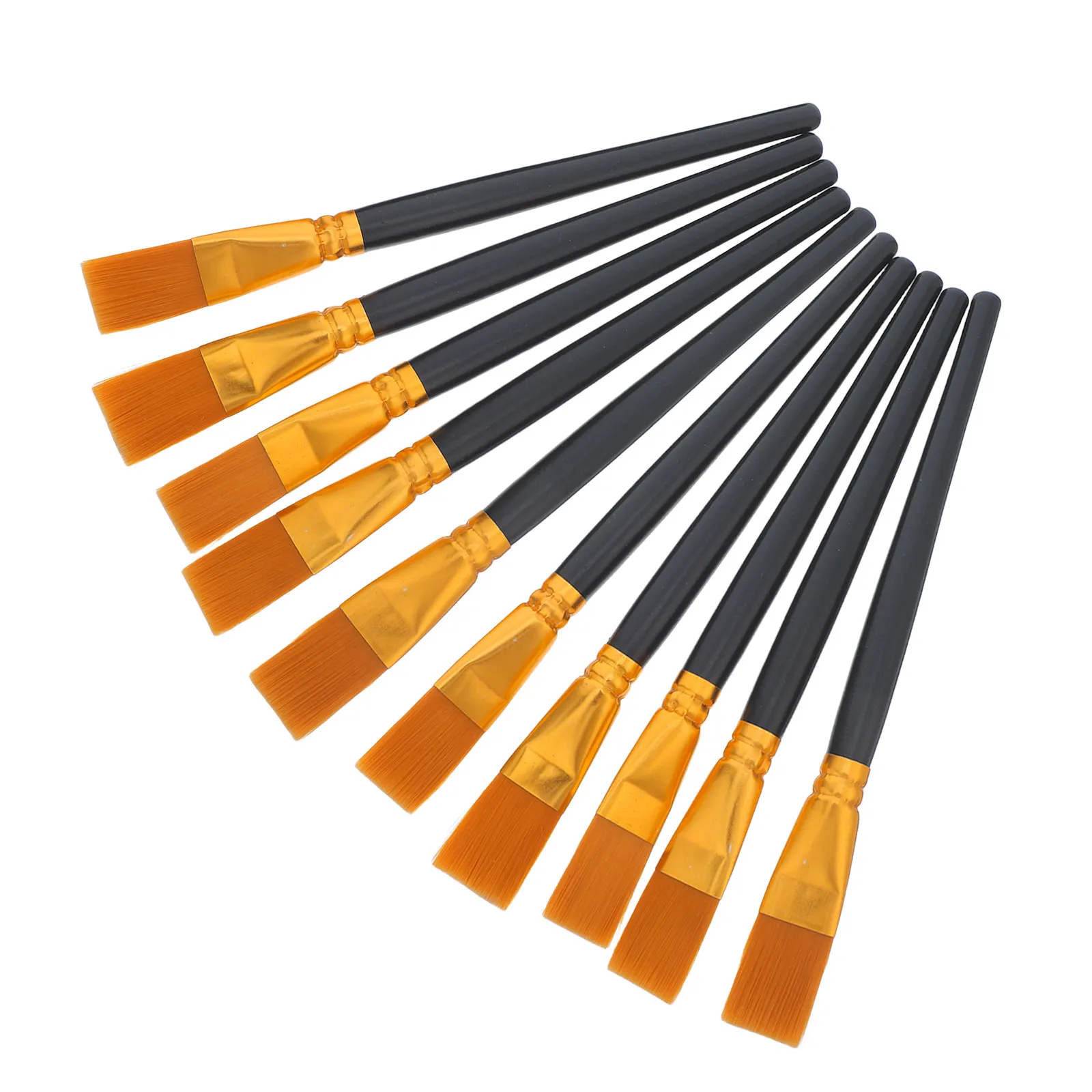 10Pcs Flat Nylon Artist Paint Brushes with Wooden Handle Soft Bristles for Kids Face Painting Watercolor Acrylic Craft Art
10Pcs Flat Nylon Artist Paint Brushes with Wooden Handle Soft Bristles for Kids Face Painting Watercolor Acrylic Craft Art
