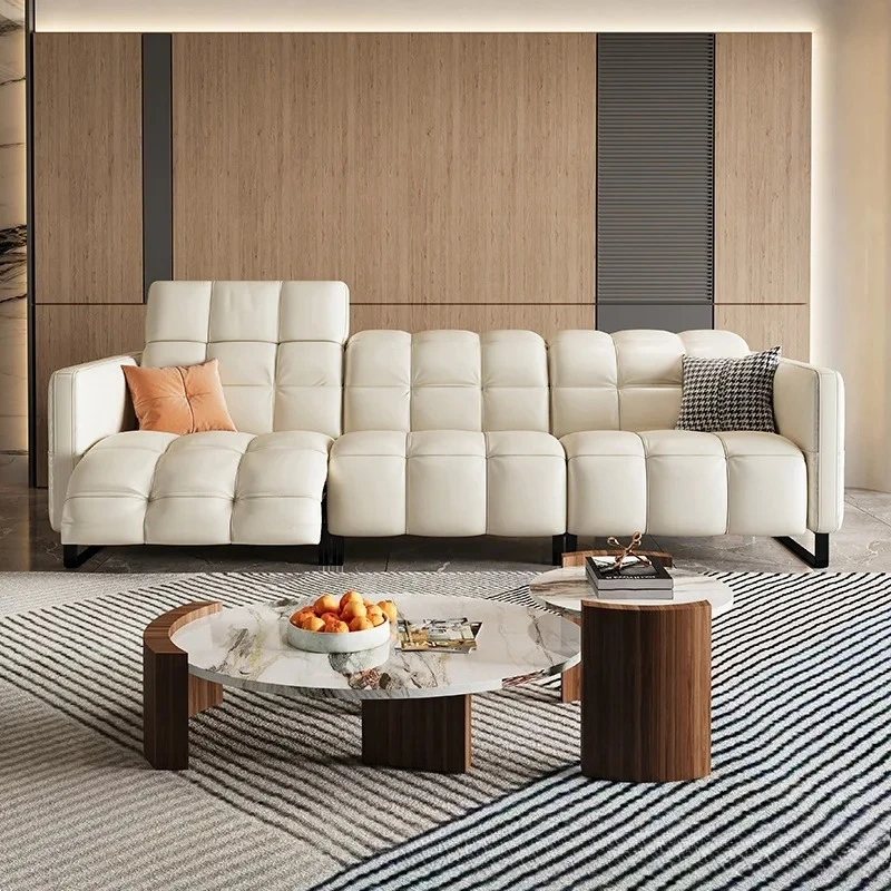 Electric leather combination small apartment living room space function cabin sofa three-person intelligent control
Electric leather combination small apartment living room space function cabin sofa three-person intelligent control