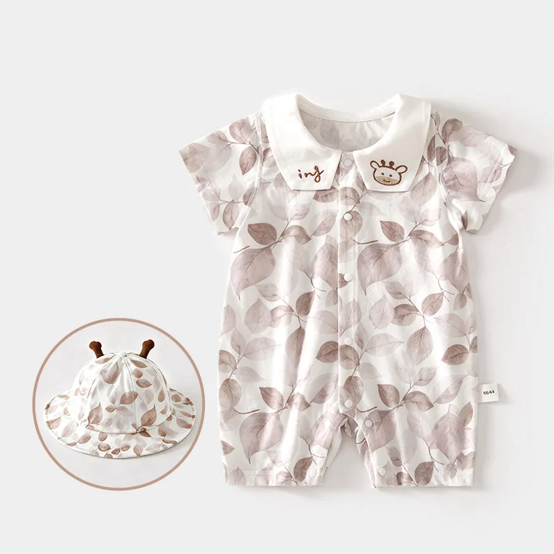 Baby Summer Short Sleeve Rompers Baby Ice Oxygen Cotton Thin Romper Infant Air Conditioning Clothes Romper Hat for Free
Baby Summer Short Sleeve Rompers Baby Ice Oxygen Cotton Thin Romper Infant Air Conditioning Clothes Romper Hat for Free
