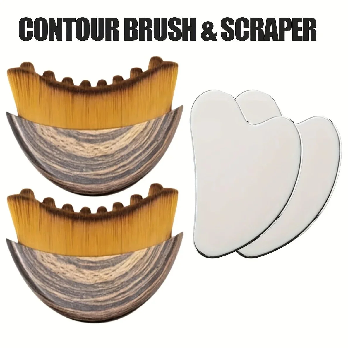 2PCS Lymphatic Contour Face Brush & Stainless Steel Gua Sha Tool Set, for Face and Neck Massage gua sha, Jawline Puffiness, Lift
2PCS Lymphatic Contour Face Brush & Stainless Steel Gua Sha Tool Set, for Face and Neck Massage gua sha, Jawline Puffiness, Lift