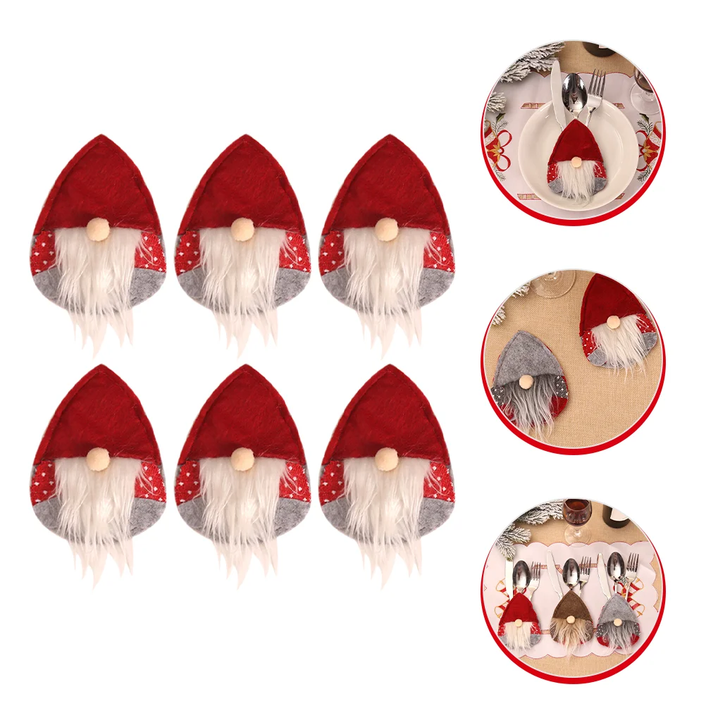 6 Pcs Christmas Cutlery Set Silverware Pocket Holder Spoon and Fork Nordic Table Decoration Party
6 Pcs Christmas Cutlery Set Silverware Pocket Holder Spoon and Fork Nordic Table Decoration Party