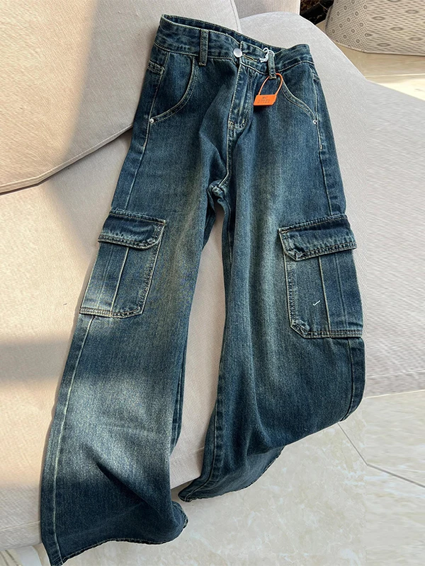 High Waist Wide Leg Vintage Denim Workwear Pants for Women Spring Autumn Loose Fit Drapey American Style plus Size Jeans
High Waist Wide Leg Vintage Denim Workwear Pants for Women Spring Autumn Loose Fit Drapey American Style plus Size Jeans