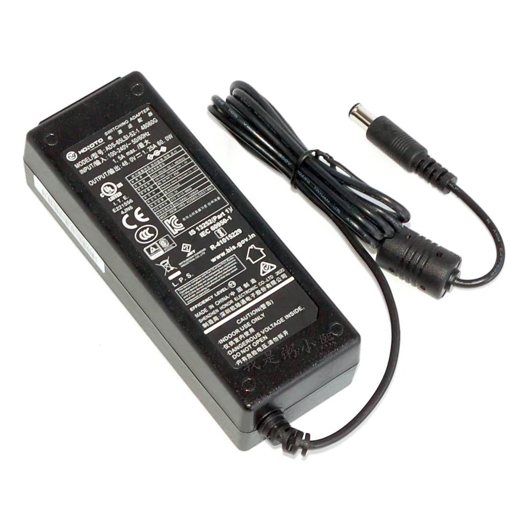 Genuine Hoioto 48V 1.25A 60W ADS-65LSI-SI-52-1 48060G Switching Adapter For Dahua POE Monitoring AC Adaptor Power Supply Charger
Genuine Hoioto 48V 1.25A 60W ADS-65LSI-SI-52-1 48060G Switching Adapter For Dahua POE Monitoring AC Adaptor Power Supply Charger
