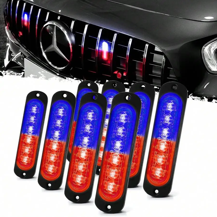 Nilight 4PCS Emergency Strobe light Flashing Warning Hazard Light Ultra Slim Sync Feature Grille for Truck Off Road Vehicles SUV
Nilight 4PCS Emergency Strobe light Flashing Warning Hazard Light Ultra Slim Sync Feature Grille for Truck Off Road Vehicles SUV