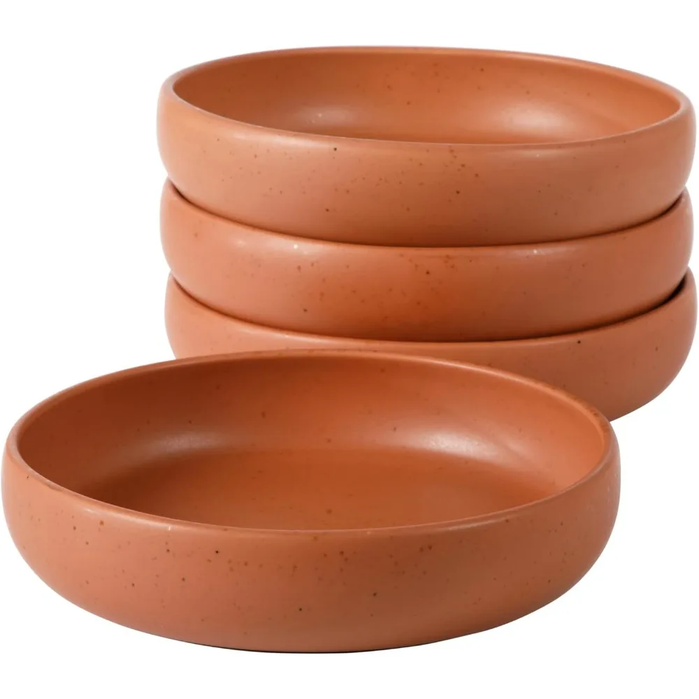 Corsica Clay 4-Piece Dinner and Pasta Bowl Set in Burnt Apricot Terracotta Stoneware for Meals, Serving & Everyday Use
Corsica Clay 4-Piece Dinner and Pasta Bowl Set in Burnt Apricot Terracotta Stoneware for Meals, Serving & Everyday Use