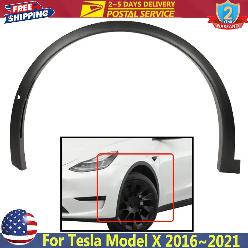 Front Left Fender Flares For Tesla Model X 2016~2021 Driver Side Wheel Fender Arch Molding Trim Wheel Well Arch Molding
Front Left Fender Flares For Tesla Model X 2016~2021 Driver Side Wheel Fender Arch Molding Trim Wheel Well Arch Molding