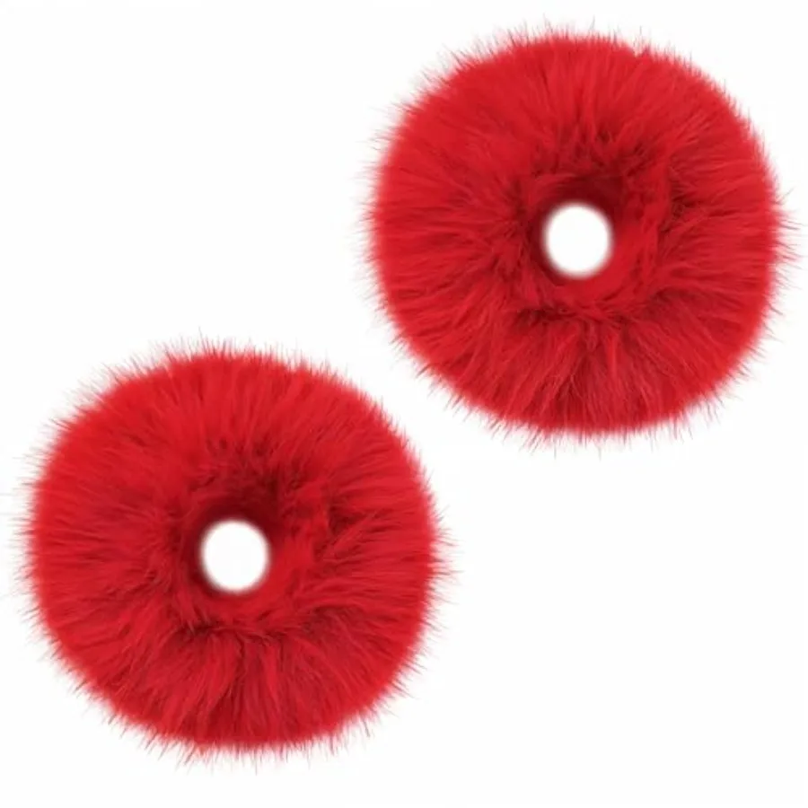Limited-time offer 2Pcs Red Pompom Hair Tie, Furry Faux Rabbit Fur Fuzzy Scrunchies, Red Fuzzy Hair Ties Baby Hairs Ties Ponyta
Limited-time offer 2Pcs Red Pompom Hair Tie, Furry Faux Rabbit Fur Fuzzy Scrunchies, Red Fuzzy Hair Ties Baby Hairs Ties Ponyta
