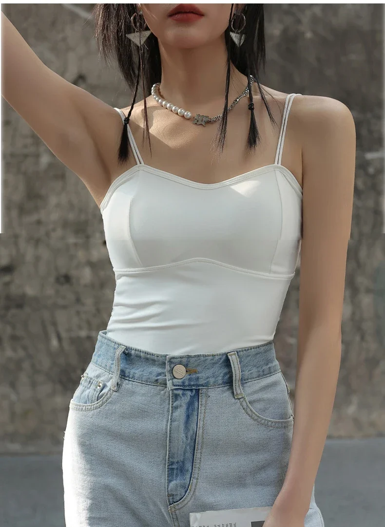 Summer Women's Crop Tops Stylish Korea Black White Sexy Backless Tank Top with Double Shoulder Straps and Padded Harajuku
Summer Women's Crop Tops Stylish Korea Black White Sexy Backless Tank Top with Double Shoulder Straps and Padded Harajuku