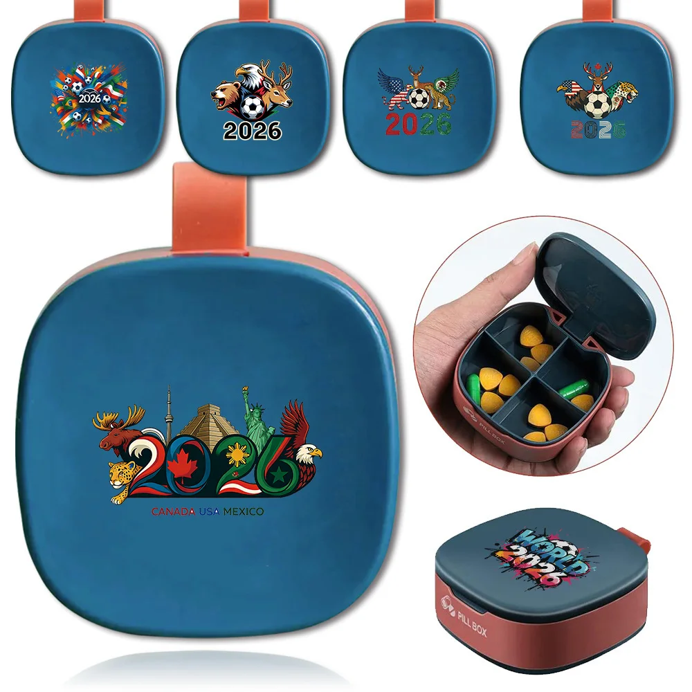Portable 4 Slots Daily Pill Box Organizer Compact Sealed Medication Vitamin Storage Case For Gift World 2026 Pattern Daily Needs
Portable 4 Slots Daily Pill Box Organizer Compact Sealed Medication Vitamin Storage Case For Gift World 2026 Pattern Daily Needs