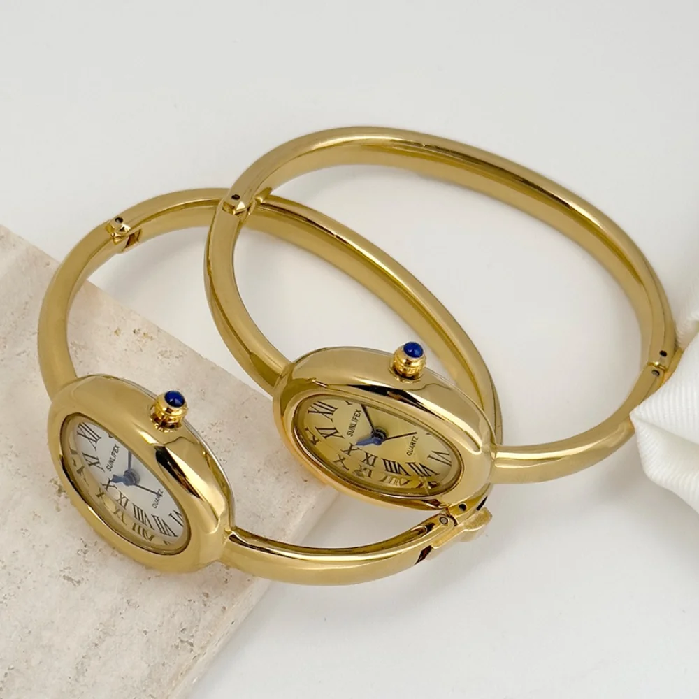 Fashion Roman Numerals Bracelet Watch Jewelry Clasp Quartz Quartz Wristwatch Stainless Steel Oval Diamond Watch Gifts
Fashion Roman Numerals Bracelet Watch Jewelry Clasp Quartz Quartz Wristwatch Stainless Steel Oval Diamond Watch Gifts