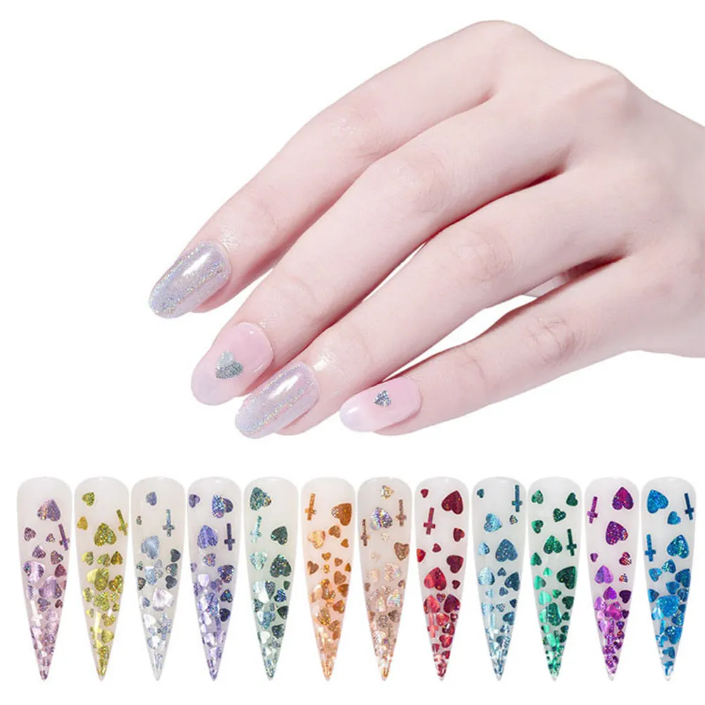 Набор из 12 цветов блесток для ногтей в форме сердца, для домашнего и салонного маникюра, декор для ногтей, креативный дизайн для вечеринок и DIY
Набор из 12 цветов блесток для ногтей в форме сердца, для домашнего и салонного маникюра, декор для ногтей, креативный дизайн для вечеринок и DIY