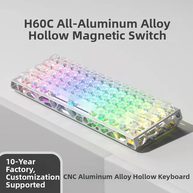 CNC Aluminum Open Frame Magnetic Switch Keyboard Custom High Aesthetic Esports Gaming Keyboard
CNC Aluminum Open Frame Magnetic Switch Keyboard Custom High Aesthetic Esports Gaming Keyboard
