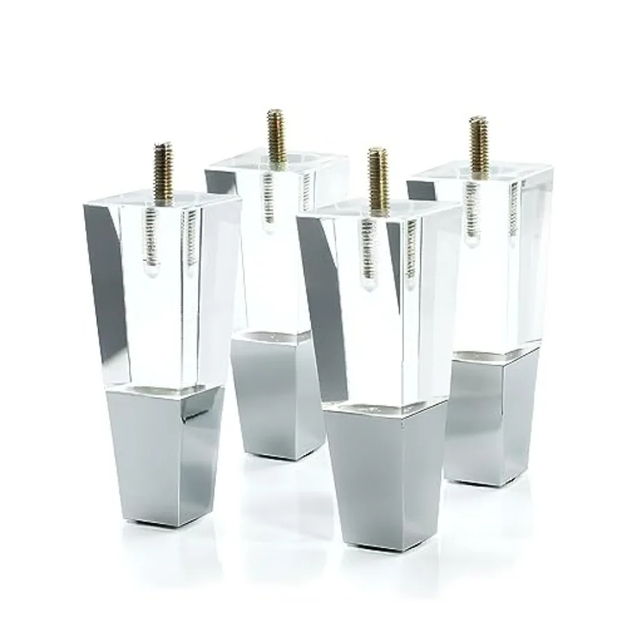Acrylic Furniture Legs Replacement Cabinet Feet Modern Home Decor DIY Clear Legs Set of 4Square Style Chrome 4.7inch
Acrylic Furniture Legs Replacement Cabinet Feet Modern Home Decor DIY Clear Legs Set of 4Square Style Chrome 4.7inch