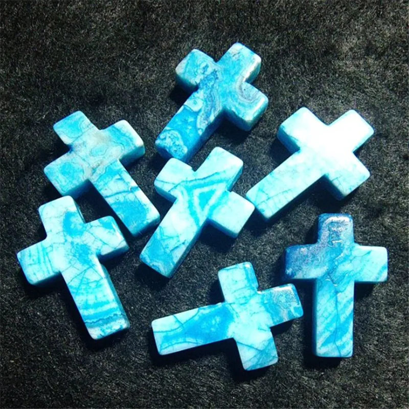 7PCS Natural Semi Precious Stone Blue Jasper Cross Shape Pendants 18X25MM For Women's Necklace Making Free Shippings
7PCS Natural Semi Precious Stone Blue Jasper Cross Shape Pendants 18X25MM For Women's Necklace Making Free Shippings