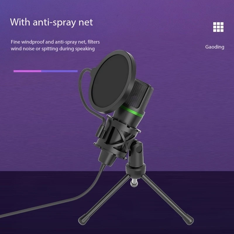Wired Microphone For Computer PC Microphone Micro Gaming Macophone For Broadcasting Manicure Condenser Microphone
Wired Microphone For Computer PC Microphone Micro Gaming Macophone For Broadcasting Manicure Condenser Microphone