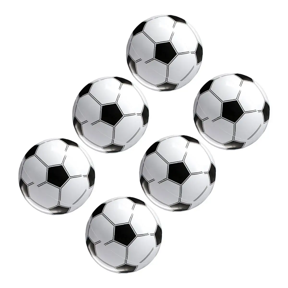 6pcs Inflatable Soccer Balls Party Favors Supplies Decorations Kids Football Toys Set (White and Black)
6pcs Inflatable Soccer Balls Party Favors Supplies Decorations Kids Football Toys Set (White and Black)