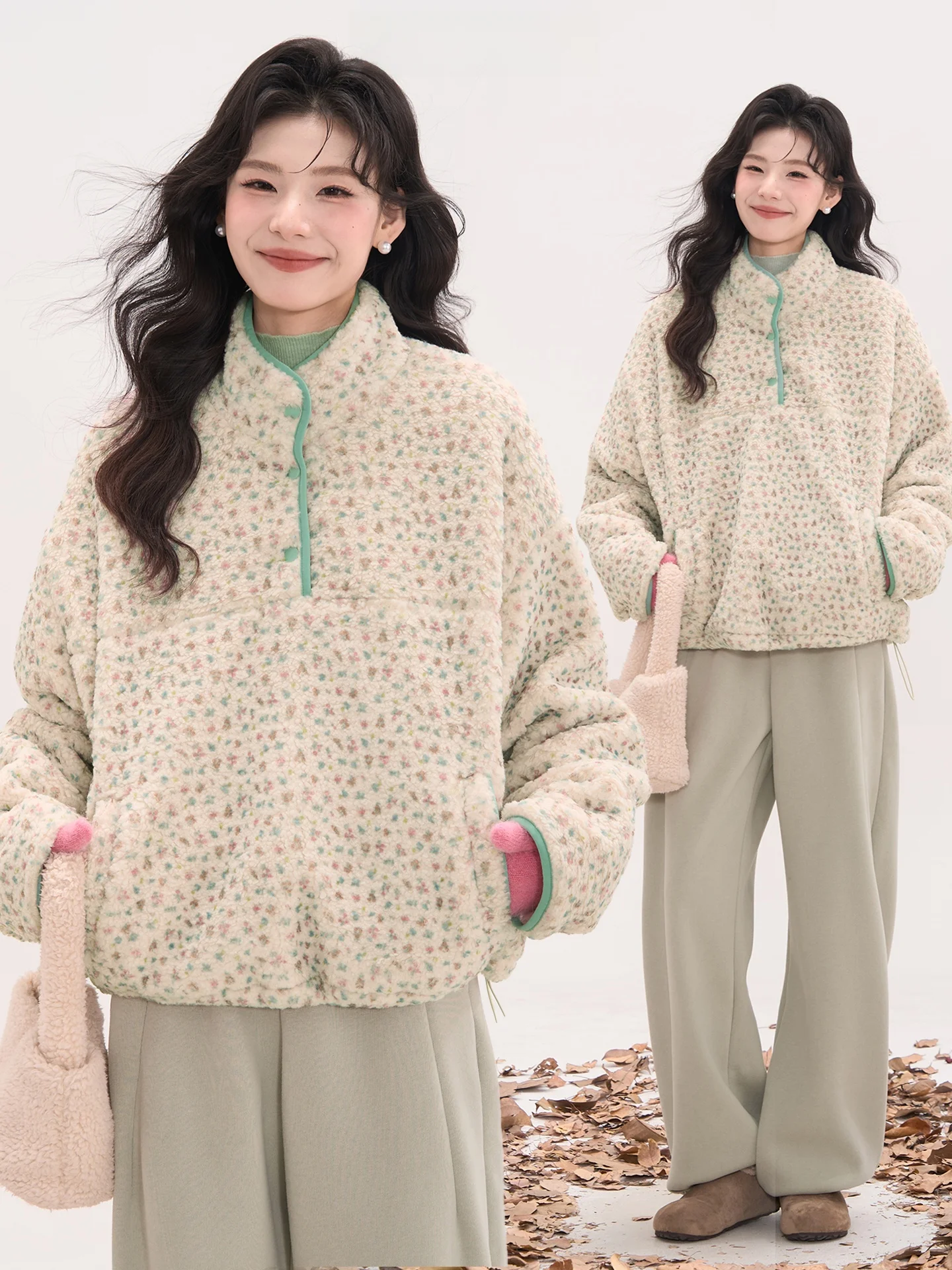 Корейская женская зимняя утепленная куртка с цветочным принтом, на пуговицах, с воротником-стойкой, свободного кроя, из полиэстера
Корейская женская зимняя утепленная куртка с цветочным принтом, на пуговицах, с воротником-стойкой, свободного кроя, из полиэстера