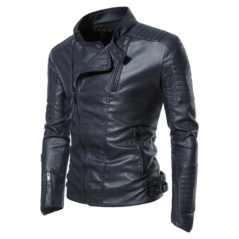 Brand Men's Stand Collar Leather Jackets Spring Autumn Blazers Male Korean Style Casual Pu Jacket Male New Slim Fit Leather Coat
Brand Men's Stand Collar Leather Jackets Spring Autumn Blazers Male Korean Style Casual Pu Jacket Male New Slim Fit Leather Coat