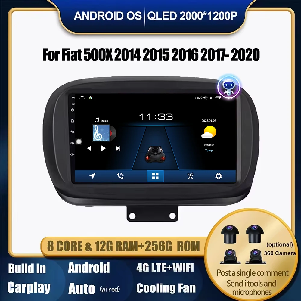 Android Auto Car Radio For Fiat 500X 2014 2015 2016 2017- 2020 Multimedia Player Navigation GPS Autoradio Stereo Tools BT 4G
Android Auto Car Radio For Fiat 500X 2014 2015 2016 2017- 2020 Multimedia Player Navigation GPS Autoradio Stereo Tools BT 4G