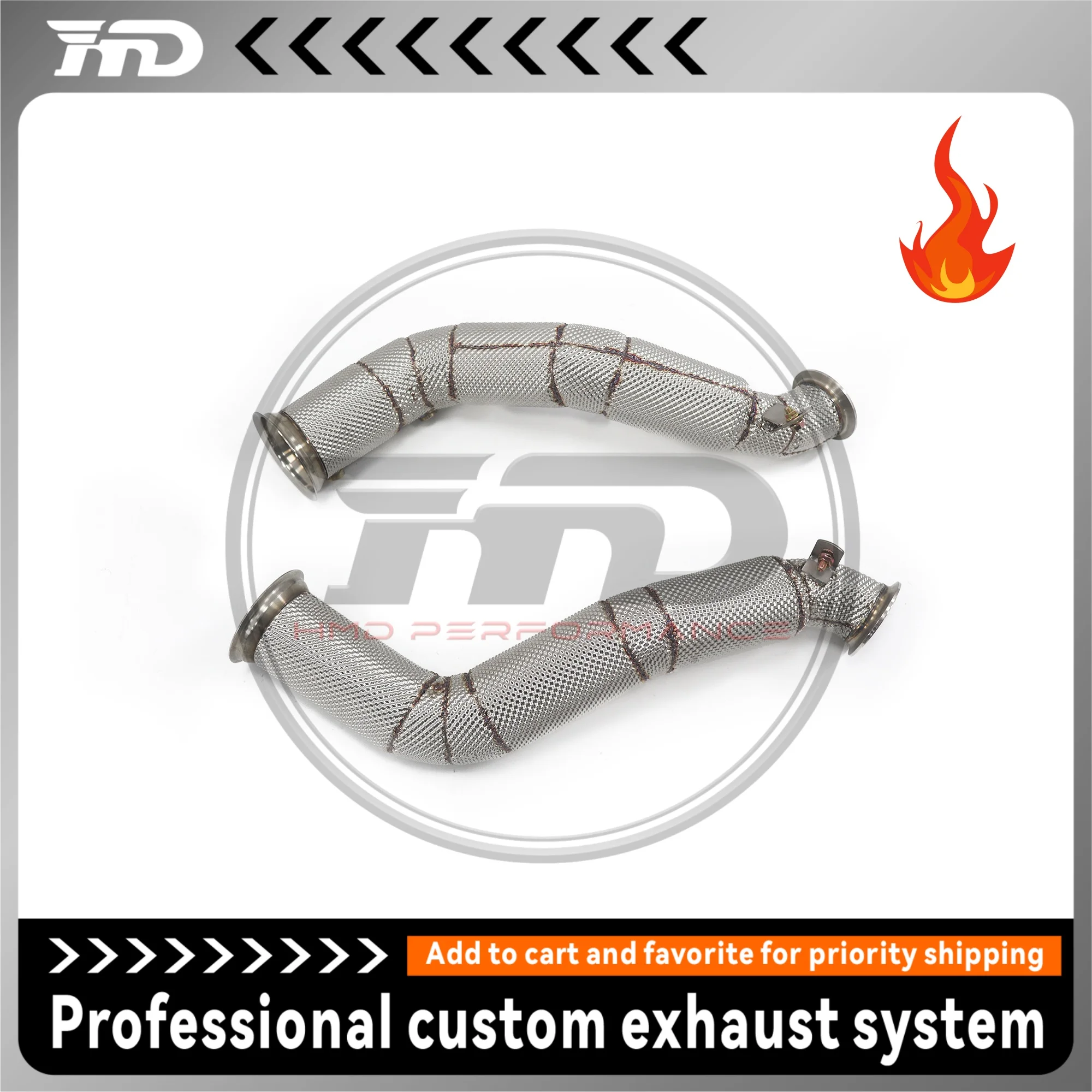 HMD Exhaust System Stainless Steel Performance Downpipe for McLaren GT 4.0T With Heat Shield 3.5 Inch Pipe
HMD Exhaust System Stainless Steel Performance Downpipe for McLaren GT 4.0T With Heat Shield 3.5 Inch Pipe