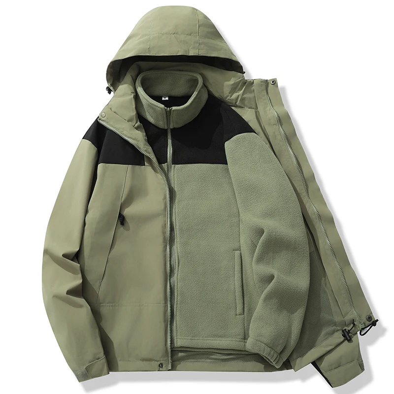 New Winter Men Outdoor Windproof and Waterproof Travel Jackets Quality Male Three in One Hooded Casual Jackets Warm Coats Size 3
New Winter Men Outdoor Windproof and Waterproof Travel Jackets Quality Male Three in One Hooded Casual Jackets Warm Coats Size 3