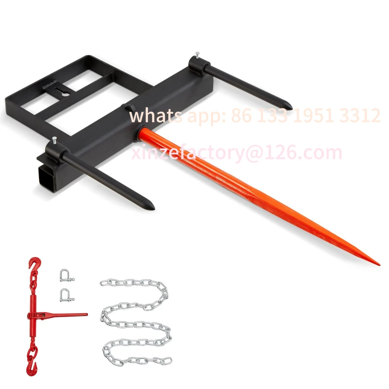 Customizable 39" Hay Spear Bale Spears 1600lbs Loading Capacity Skid Steer Loader Tractor Bucket Attachment with 17.5"
Customizable 39" Hay Spear Bale Spears 1600lbs Loading Capacity Skid Steer Loader Tractor Bucket Attachment with 17.5"