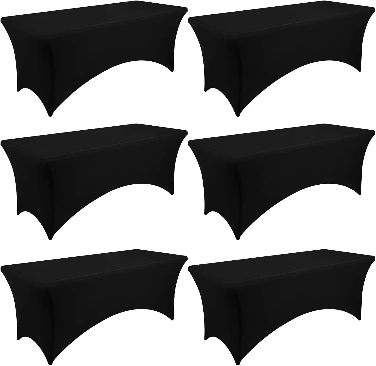Spandex Elastic Fitted 6FT Rectangle Tablecloth 6 Pack, Stretch Washable Reusable Table Cover for Outdoor Picnic, Dining
Spandex Elastic Fitted 6FT Rectangle Tablecloth 6 Pack, Stretch Washable Reusable Table Cover for Outdoor Picnic, Dining