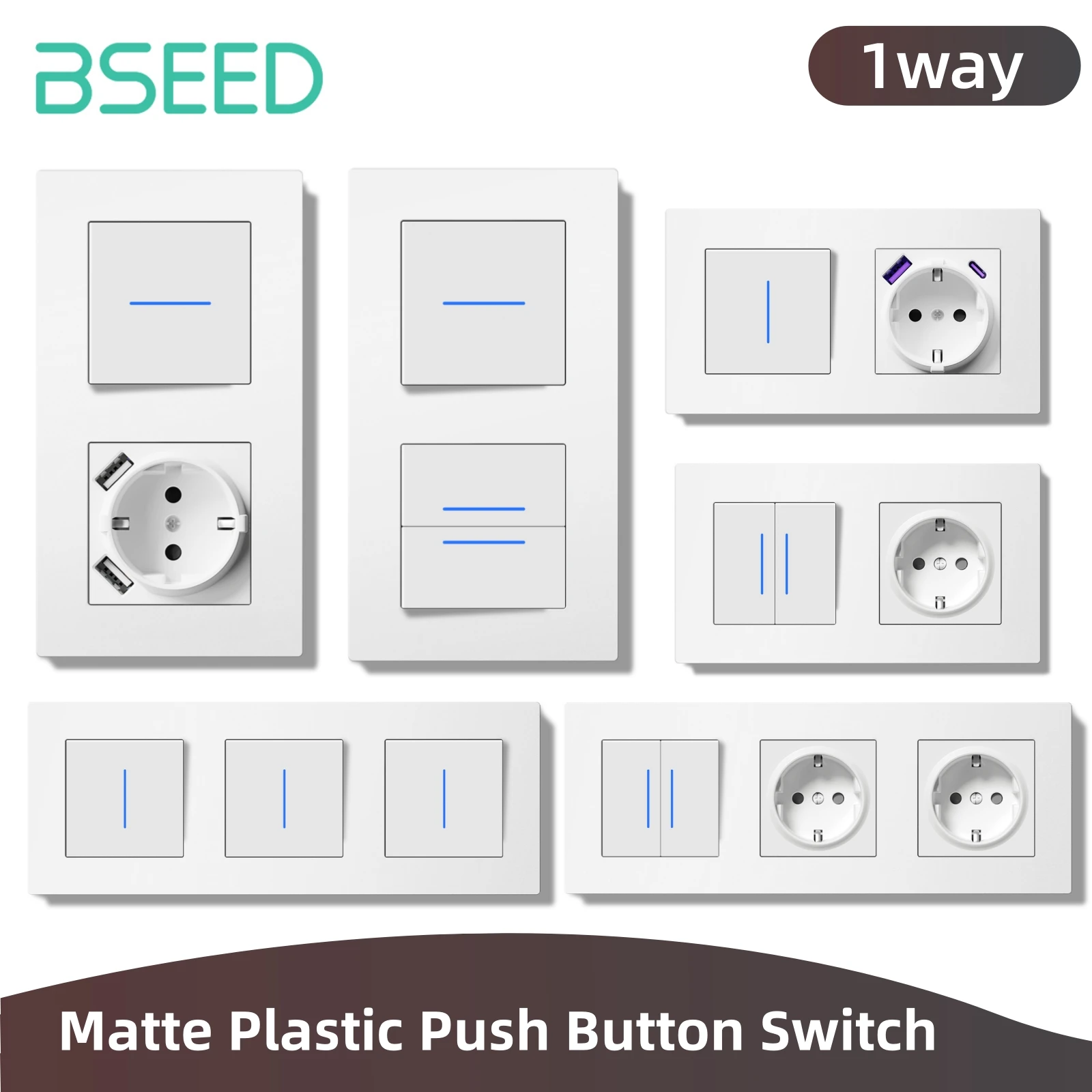 Переключатель BSEED Выключатель света с индикаторной лампой Белый пластиковый каркас Кнопочный настенный выключатель со светодиодной подсветкой E-Series Стандарт ЕС 1 Way
Переключатель BSEED Выключатель света с индикаторной лампой Белый пластиковый каркас Кнопочный настенный выключатель со светодиодной подсветкой E-Series Стандарт ЕС 1 Way