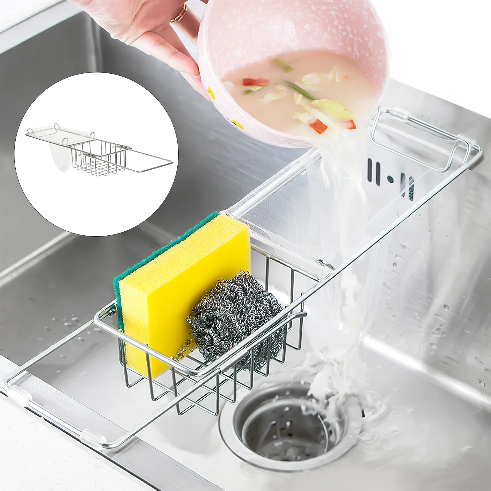 Water Slot Storage 33.5-53.5Cm Extendable Organizer For Dishes Vegetables Fruits Black Retractable Drain Basket Dish Drying Rack
Water Slot Storage 33.5-53.5Cm Extendable Organizer For Dishes Vegetables Fruits Black Retractable Drain Basket Dish Drying Rack