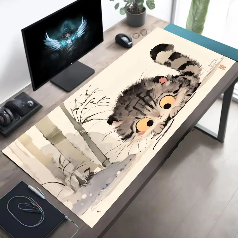 Коврик для мыши с милым котом, чернильный стиль, большой игровой офисный коврик для мыши XXL, противоскользящий коврик для компьютерного стола с прошитыми краями, длинные коврики для мыши HD Gamer
Коврик для мыши с милым котом, чернильный стиль, большой игровой офисный коврик для мыши XXL, противоскользящий коврик для компьютерного стола с прошитыми краями, длинные коврики для мыши HD Gamer