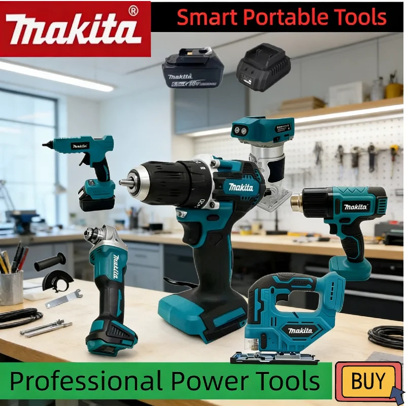 Профессиональный бесщеточный комбинированный набор Makita: угловая шлифмашина, смазочный пистолет, цепная пила, насос для накачки, пистолет для герметика и отрезная машина 18В
Профессиональный бесщеточный комбинированный набор Makita: угловая шлифмашина, смазочный пистолет, цепная пила, насос для накачки, пистолет для герметика и отрезная машина 18В