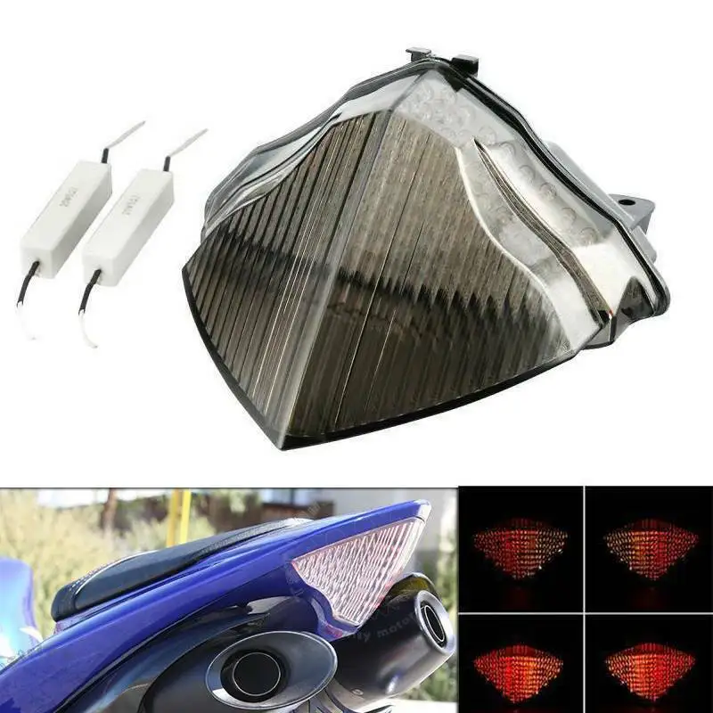 Motorcycle LED Smoke Rear Tail Light Brake Turn Signals For Yamaha YZF-R1 YZF R1 2004-2006 2005 ABS
Motorcycle LED Smoke Rear Tail Light Brake Turn Signals For Yamaha YZF-R1 YZF R1 2004-2006 2005 ABS