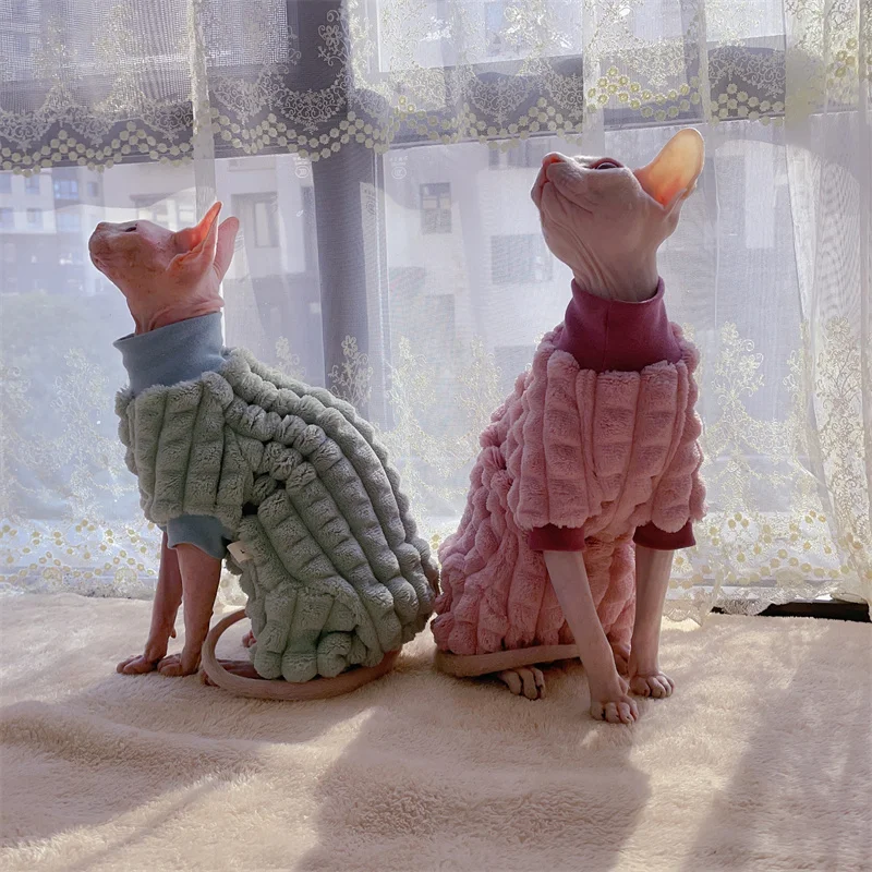 New Hairless Cat Sweater Vest Winter Fashion Thicken Warm Sphynx Clothes Home Comfortable Pet Jackets Jumpsuit For Puppy Kitten
New Hairless Cat Sweater Vest Winter Fashion Thicken Warm Sphynx Clothes Home Comfortable Pet Jackets Jumpsuit For Puppy Kitten