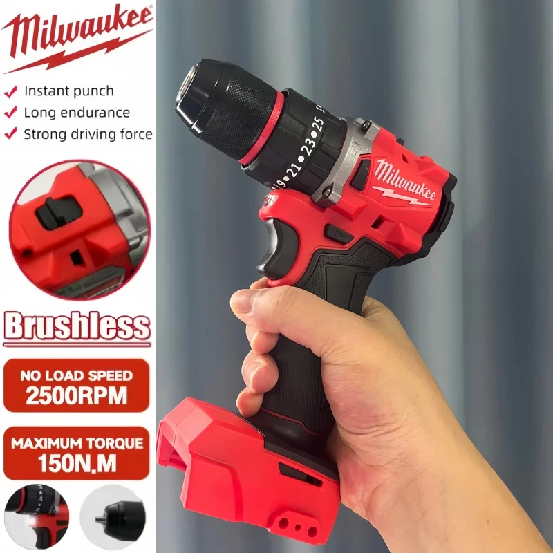 Milwaukee Electric Drill 150N.m brushless Cordless Impact Drill of Decoration Team Uses 18V Milwaukee Battery pin Power Tool
Milwaukee Electric Drill 150N.m brushless Cordless Impact Drill of Decoration Team Uses 18V Milwaukee Battery pin Power Tool