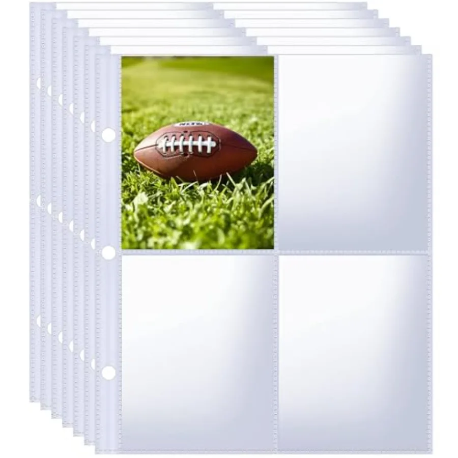 50PCS Card Sleeves Binder Sheets 3 Holes Trading Card Pages Sleeves 4 Pockets Baseball Card Sleeves Fit for Sport Cards Game Ca
50PCS Card Sleeves Binder Sheets 3 Holes Trading Card Pages Sleeves 4 Pockets Baseball Card Sleeves Fit for Sport Cards Game Ca