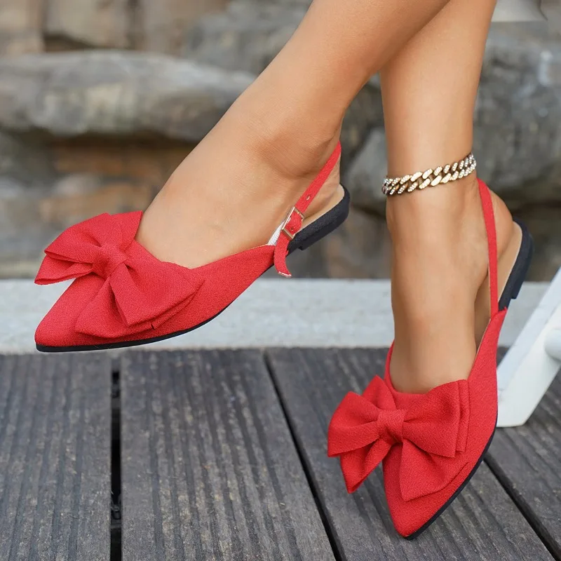 Spring/Summer Flat Bow Headed Women's Sandals 2026 New Style European Size Large Pointed Rear Open Toe Women's Sandals,36-43
Spring/Summer Flat Bow Headed Women's Sandals 2026 New Style European Size Large Pointed Rear Open Toe Women's Sandals,36-43