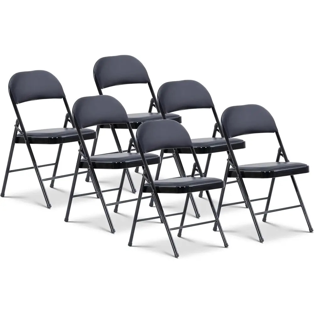 Stackable Padded Vinyl Chairs with Metal Frame, Indoor/Outdoor Use, 300lb Capacity, Black (6 Pack)
Stackable Padded Vinyl Chairs with Metal Frame, Indoor/Outdoor Use, 300lb Capacity, Black (6 Pack)