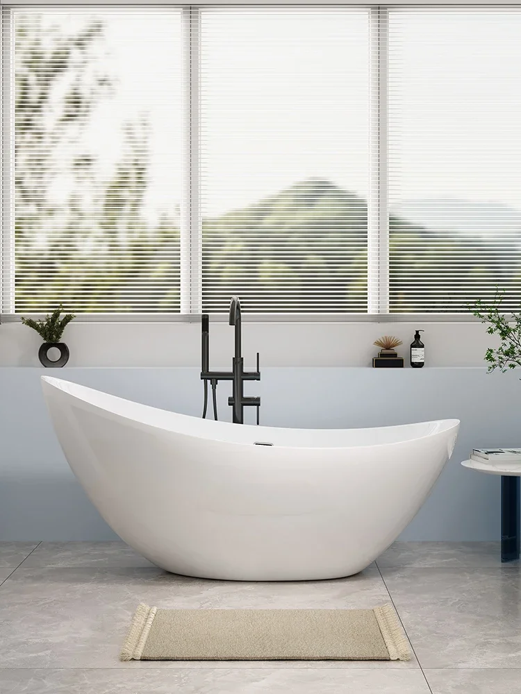 Nordic B&B hotel freestanding acrylic bathtub home net red moon adult integrated thin-sided bathtub
Nordic B&B hotel freestanding acrylic bathtub home net red moon adult integrated thin-sided bathtub